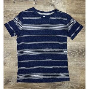 Old‎ Navy Youth Boys Blue White Striped T Shirt Top Short Sleeve Large 10/12
